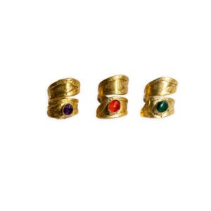 ANILLO TIRABUZÓN CON PIEDRA ABAJO