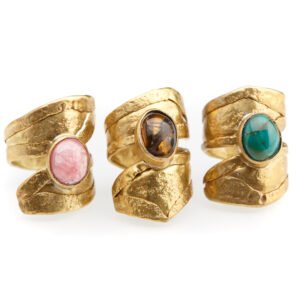 ANILLO TIRABUZON CON PIEDRA GRANDE CENTRAL